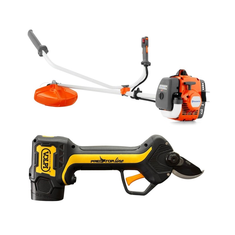 Pachet SMART-MIX 287 - Motocoasa HUSQVARNA 129 R + Foarfeca electrica VOLPI PV295