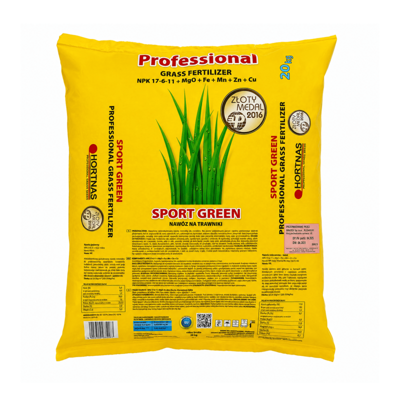 Ingrasamant Gazon SPORT GREEN, Spring&Summer - 20 kg