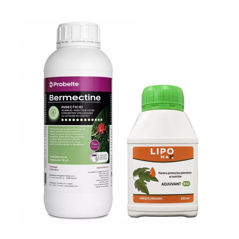 Pachet SMART-MIX 288 - BERMECTINE 1 Litru + Adjuvant ecologic LIPOMAX® 250 ml
