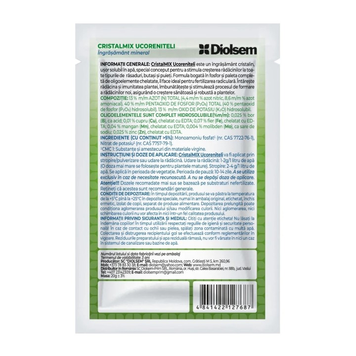 Ingrasamant hidrosolubil CristalMix Ucoreniteli - 20 g