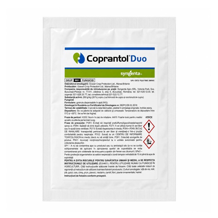 Fungicid COPRANTOL DUO - 30 g, Syngenta, Pomi fructifer, Vita de vie