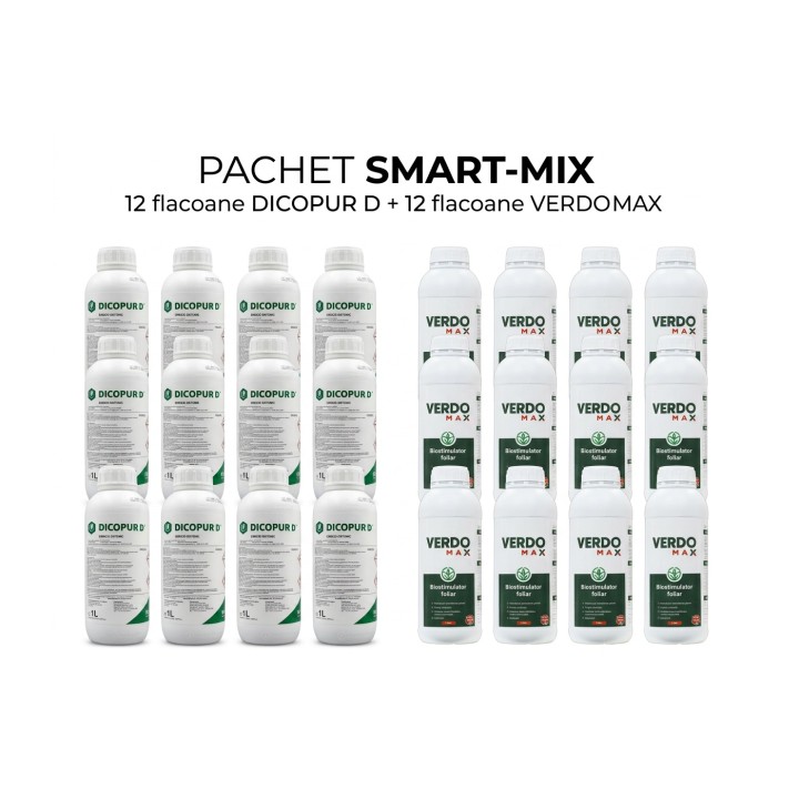 Pachet SMART-MIX 311 - Erbicid DICOPUR D 1 L (x 12) + VERDOMAX 1 L (x 12)