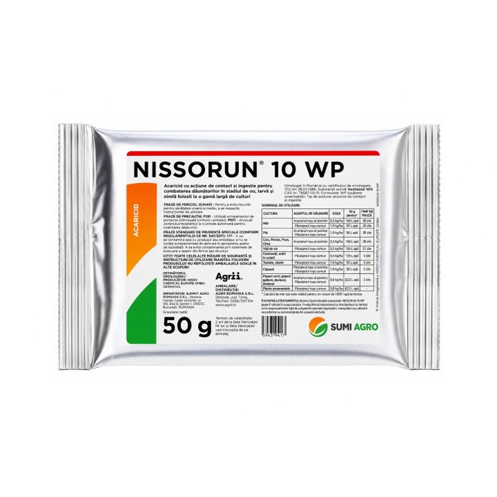 Insecticid acaricid NISSORUN 10 WP, Sumi Agro, 50 g