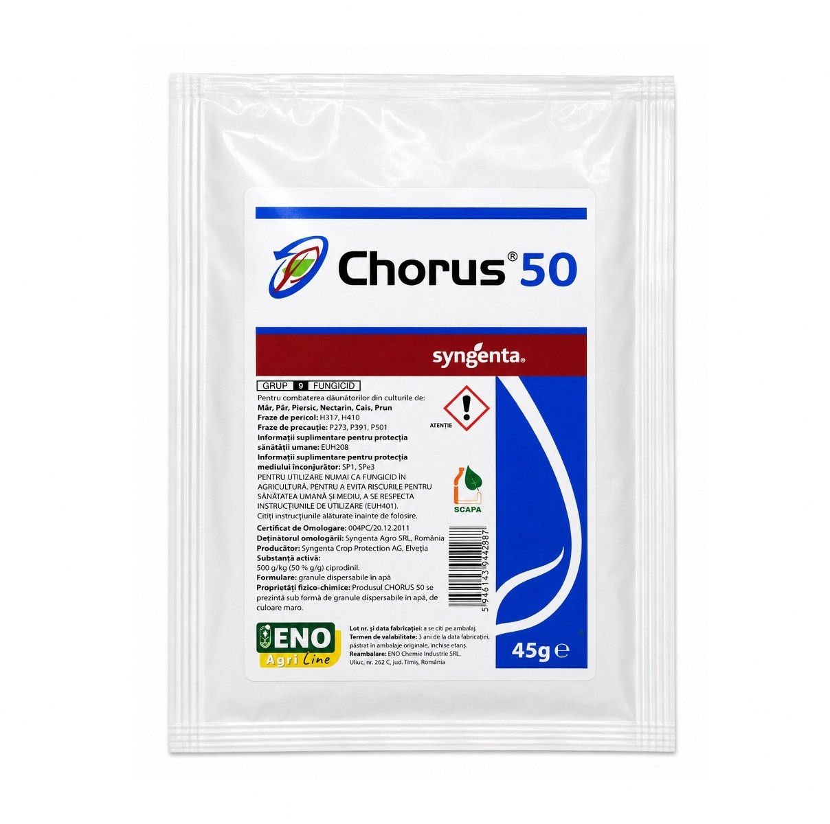 Pachet SMART-MIX 318 - CHORUS 50 WG 45 g (x 20 buc) + Banda pomi MAT 14 ...