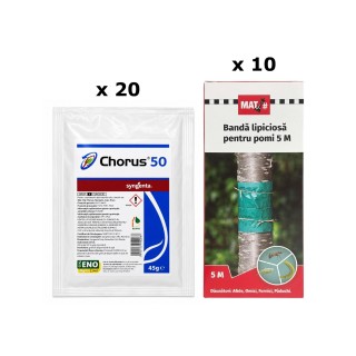 Pachet SMART-MIX 318 - CHORUS 50 WG 45 g (x 20 buc) + Banda pomi MAT 14 cm x 5 m (x 10 buc)