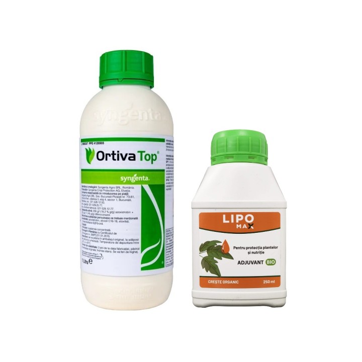 Pachet SMART-MIX 319 - ORTIVA TOP, Syngenta 1 Litru + Adjuvant LIPOMAX® 250 ml