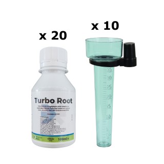 Pachet SMART-MIX 326 - TURBO ROOT 100 ml (x 20) + Pluviometru gradat Horti A-Z 350 ml (x 10)