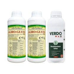 Pachet SMART-MIX 71 - Erbicid total AGRO GLYFO 2 Litri + Biostimulator VERDOMAX 1 Litru