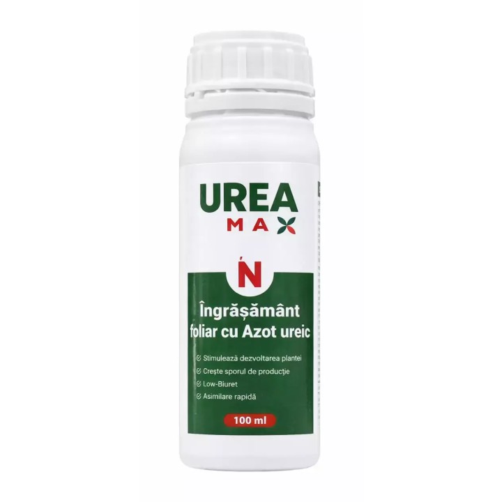 Ingrasamant foliar cu azot ureic UREAMAX - 100 ml, 10 litri apa