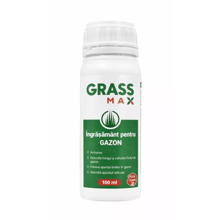 Ingrasamant lichid gazon GRASSMAX - 100 ml, foliar (300 m2)