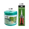 Pachet SMART-MIX 329 - Ata de palisat HORTI A-Z 1000 m (x 20 buc) + Foarfeca copilire si recoltare HORTI A-Z (x 25 buc)