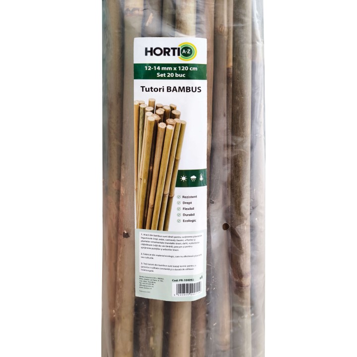 Tutori BAMBUS, Horti A-Z, 12-14 mm x 120 cm - Set 20 buc