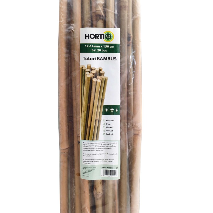 Tutori BAMBUS, Horti A-Z, 12-14 mm x 150 cm - Set 20 buc