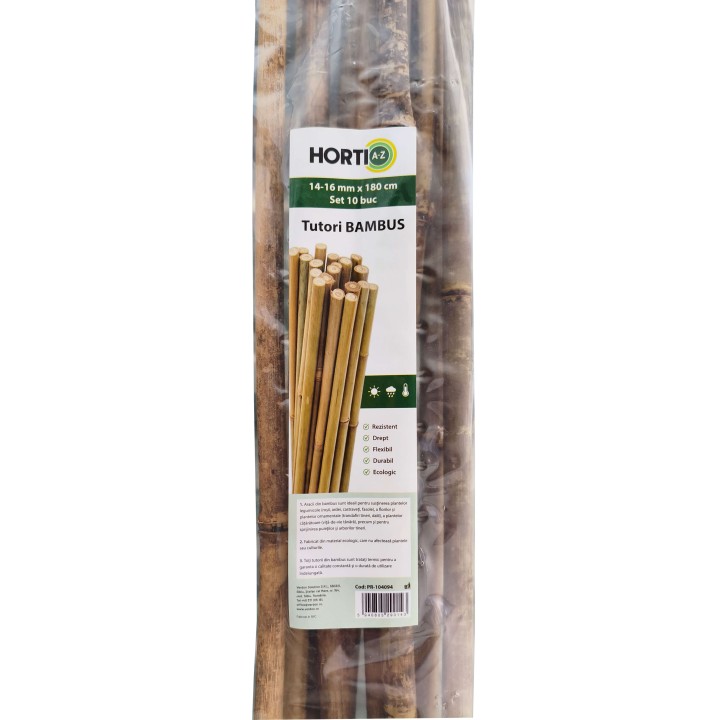 Tutori BAMBUS, Horti A-Z, 14-16 mm x 180 cm - Set 10 buc