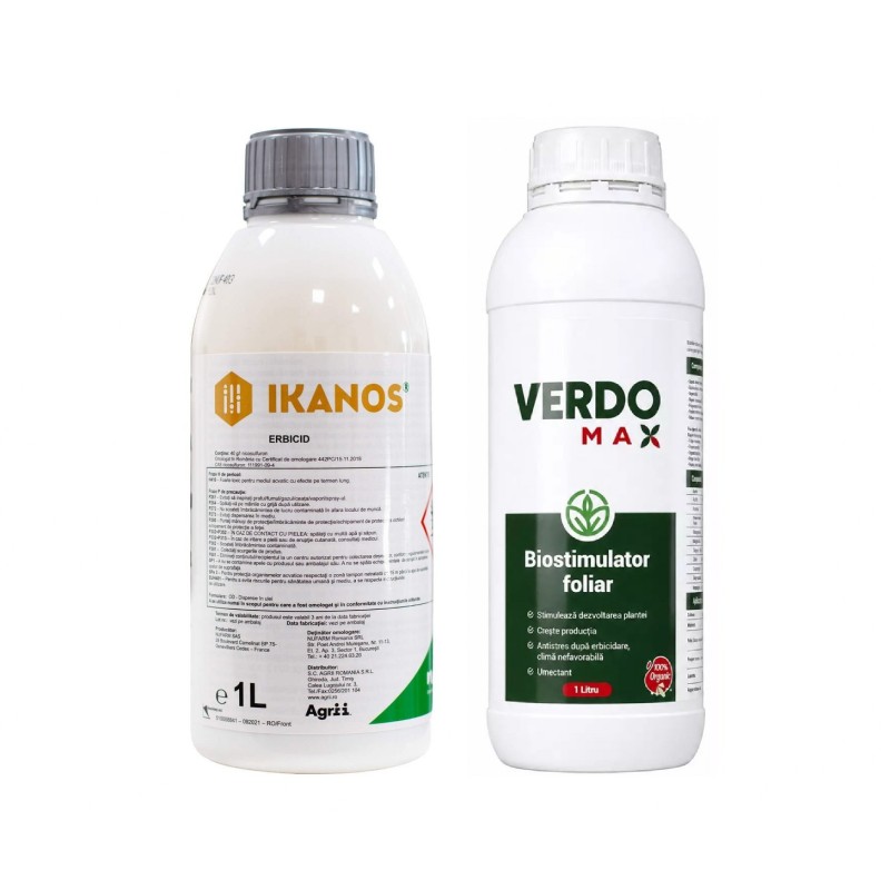Pachet Erbicid porumb IKANOS 1 L + Biostimulator VERDOMAX 1 L
