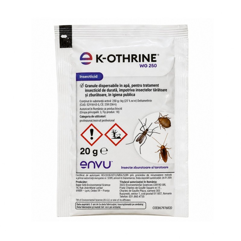 Insecticid K-OTHRINE WG 250, Envu, 20 g