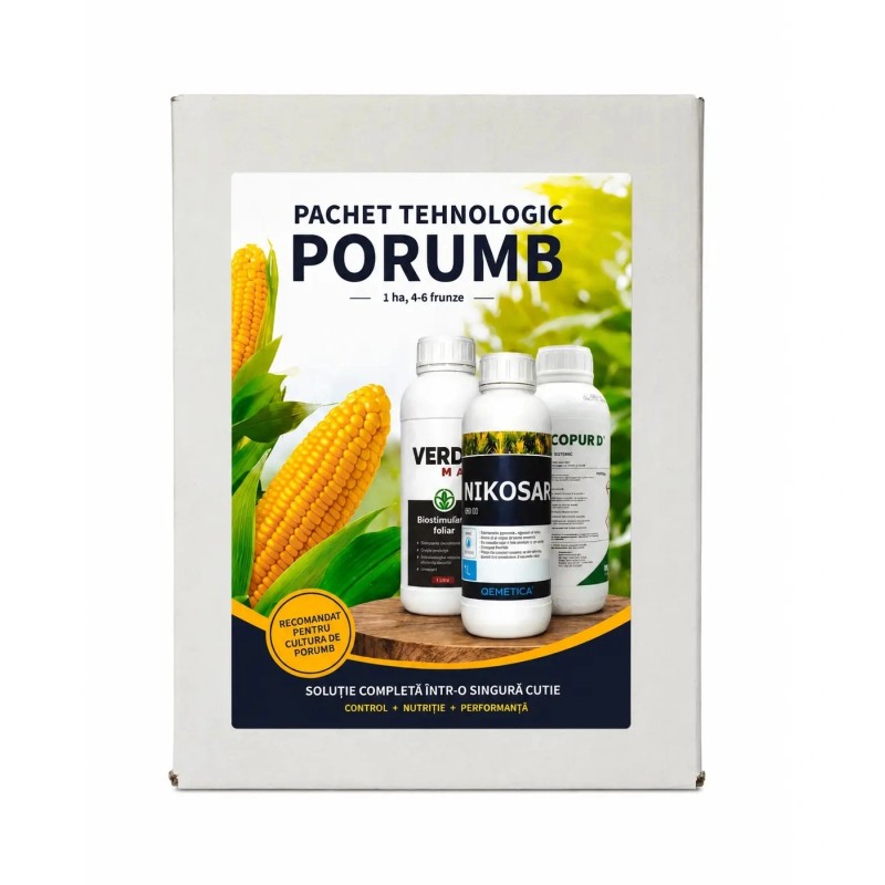 Pachet Porumb 1 ha, 4-6 frunze (Nikosar, Dicopur D, Verdomax)