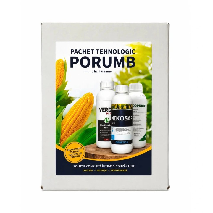 Pachet Porumb 1 ha, 4-6 frunze (Nikosar, Dicopur D, Verdomax)