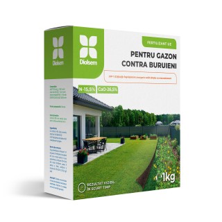 Ingrasamant granulat pentru gazon contra buruieni - 1 kg, Diolsem