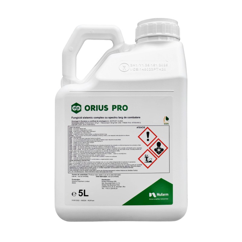 Fungicid sistemic ORIUS PRO, Nufarm, 5 Litri