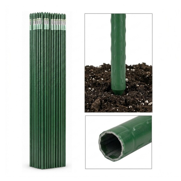 Araci din otel plastificat, HORTI A-Z, 8 mm x 90 cm - set 25 buc