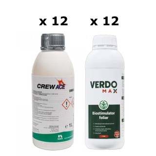 Pachet SMART-MIX 358 - Erbicid porumb CREW ACE 1 L (x 12 buc) + VERDOMAX 1 L (x 12 buc)