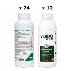 Pachet SMART-MIX 272 - Erbicid DICOPUR TOP 464 SL, Nufarm 1 L (x 24 buc) + Biostimulator VERDOMAX 1 L (x 12 buc)
