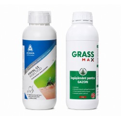 Pachet SMART-MIX 366 - Insecticid FOVAL® CE, Adama 1 Litru + Ingrasamant concentrat pentru gazon GRASSMAX® 1 Litru