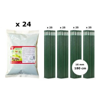 Pachet SMART-MIX 372 - AGROSAN B 1 kg (x 24 buc) + Araci HORTI A-Z 16 mm x 180 cm (4 x 25 buc)