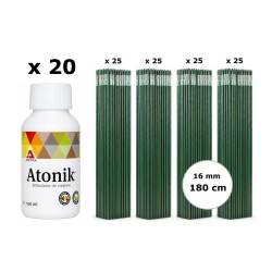 Pachet SMART-MIX 375 - ATONIK® Aectra 100 ml (x 20 buc) + Araci otel plastificat HORTI A-Z 16 mm x 180 cm (4 x 25 buc)
