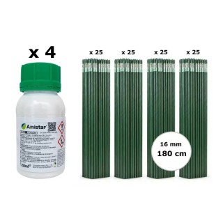 Pachet SMART-MIX 1 - Fungicid AMISTAR, Syngenta 250 ml (x 4 buc) + Araci HORTI A-Z 16 mm x 180 cm (4 x 25 buc)