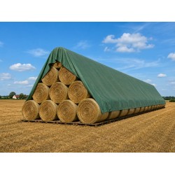 Prelata baloti BALE GUARD 12 x 25 m, Stabilizata UV, 140 g/mp, Fibre de polipropilena, Reduce costul depozitarii