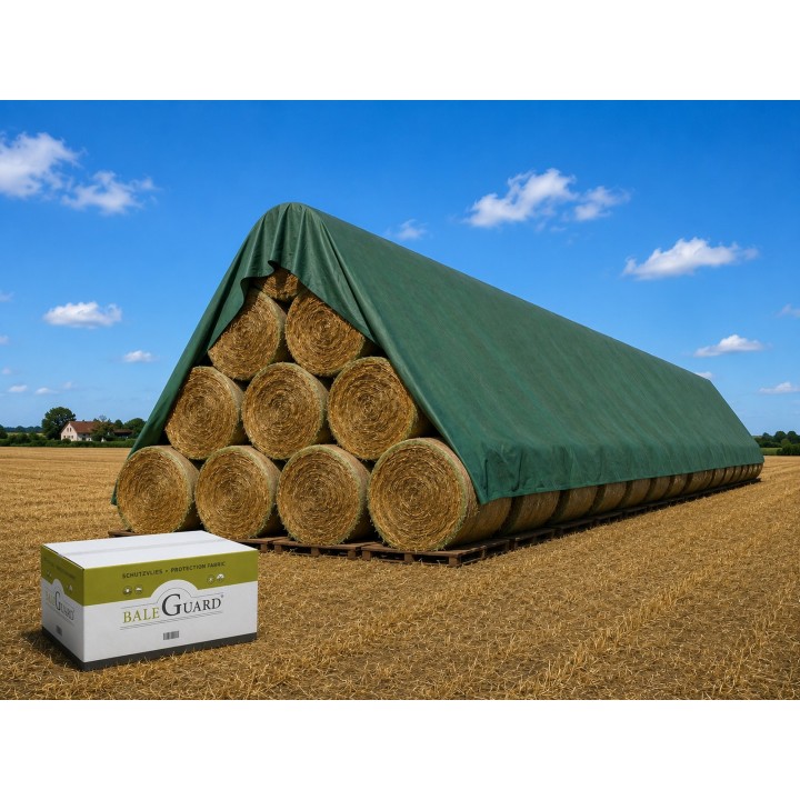 Pachet SMART-MIX 382 - Prelata acoperire baloti BALE GUARD 9,8 x 12,5 m + Biostimulator VERDOMAX 5 Litri