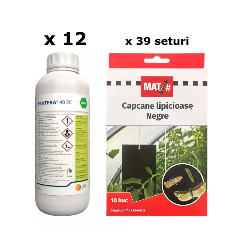 Pachet SMART-MIX 391 - Erbicid PANTERA 40 EC, UPL 1 L (x 12 buc) + Capcane lipicioase negre MAT (x 39 seturi)