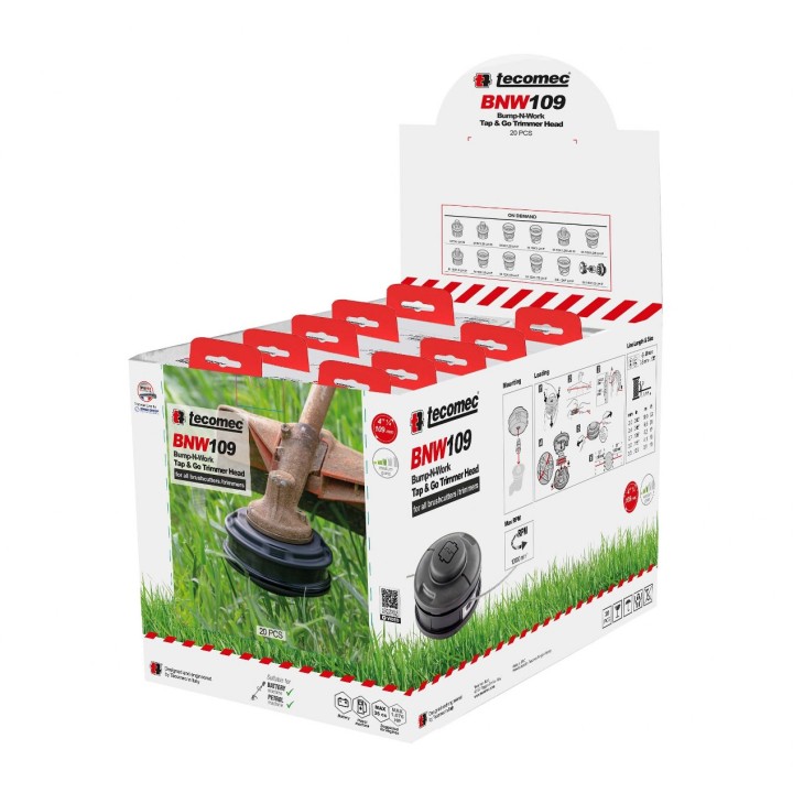 Cap motocoasa Tecomec BNW109 Tap&Go M10x1 M12x1.5 pentru motocoase benzina si acumulator