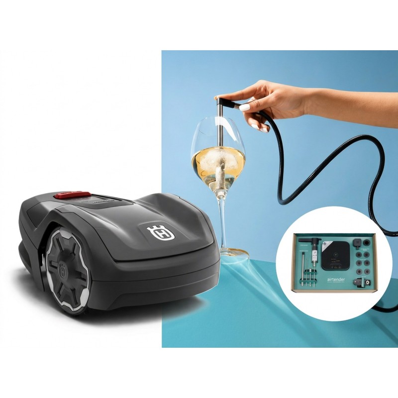 Pachet SMART-MIX 406 - Robot tuns gazon Husqvarna Automower® ASPIRE™ R4 + AIRTENDER® Electric - Set complet cu accesorii