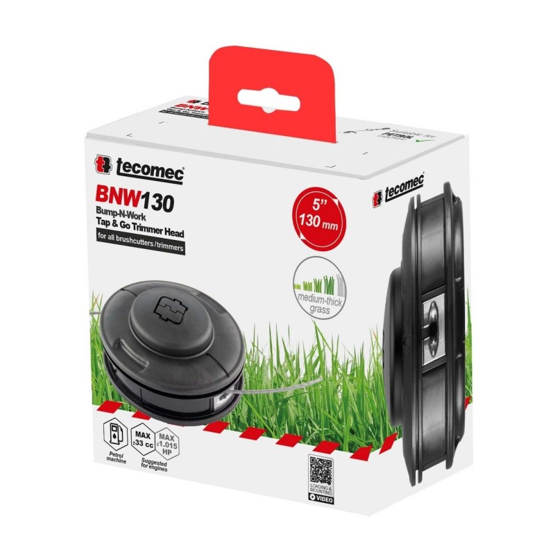 Cap motocoasa Tecomec BNW130 Tap&Go, M10x1 M12x1.5 pentru motocoase benzina
