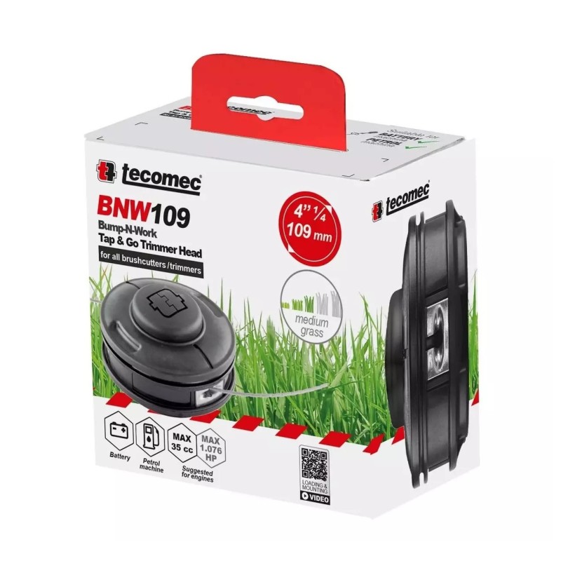 Cap motocoasa Tecomec BNW109 Tap&Go M10x1 M12x1.5 pentru motocoase benzina si acumulator