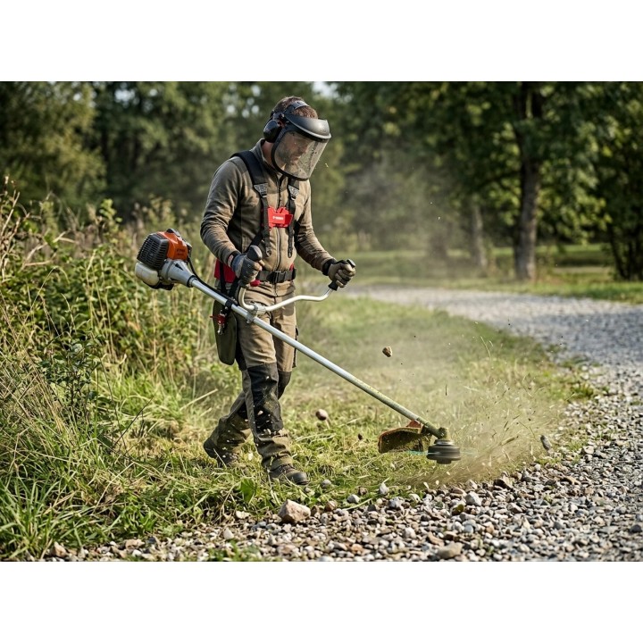 Viziera Profesionala Tecomec cu Plasa Metalica | Protectie Motocoasa EN 1731-S