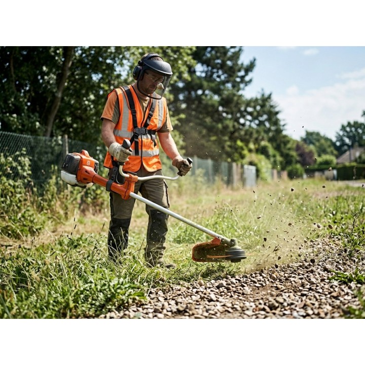 Viziera Profesionala Tecomec cu Plasa Metalica | Protectie Motocoasa EN 1731-S