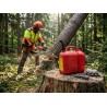 Canistra dubla Tecomec 5 L + 2,5 L rosie, cu rezervor de Carburant si Ulei, Stut de turnare inclus
