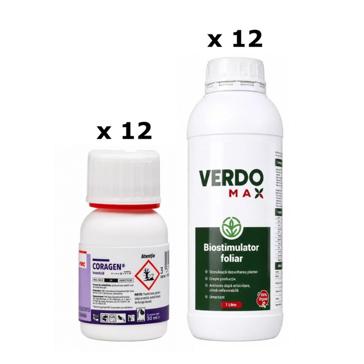 Pachet SMART-MIX 121 - CORAGEN 50 ml x 12 buc + VERDOMAX 1 L x 12 buc