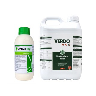 Pachet SMART-MIX 419 - Fungicid ORTIVA TOP, Syngenta 1 Litru + Biostimulator VERDOMAX 5 Litri