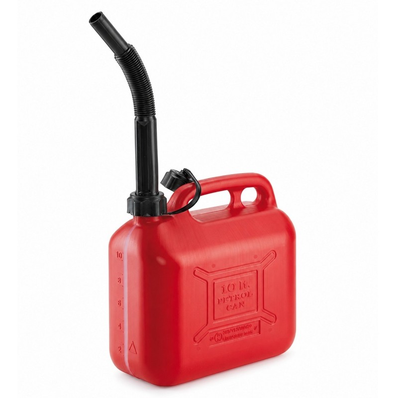 Canistra Tecomec 10 L cu Stut Flexibil - Recipient Combustibil pentru Motocoasa si Drujba