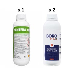 Pachet SMART-MIX 423 - Erbicid PANTERA 40 EC, UPL - 1 Litru + Ingrasamant foliar cu bor si azot BOROMAX - 1 Litru (x 2 buc)