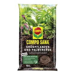 Substrat COMPO SANA® Plante Verzi, Palmieri, Ferigi 10 Litri - Fertilizare 12 Săptămâni, Calitate Premium Germană