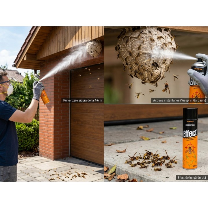 Spray Viespi EFFECT 400 ml | Insecticid aerosol pentru Viespi si Gargauni