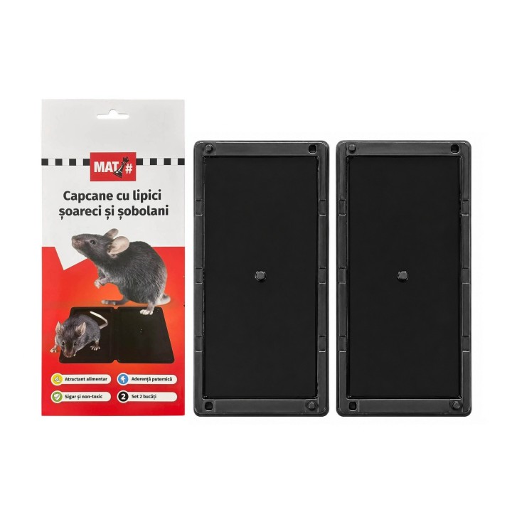 Capcana plastic cu lipici pentru soareci si sobolani MAT# - set 2 buc