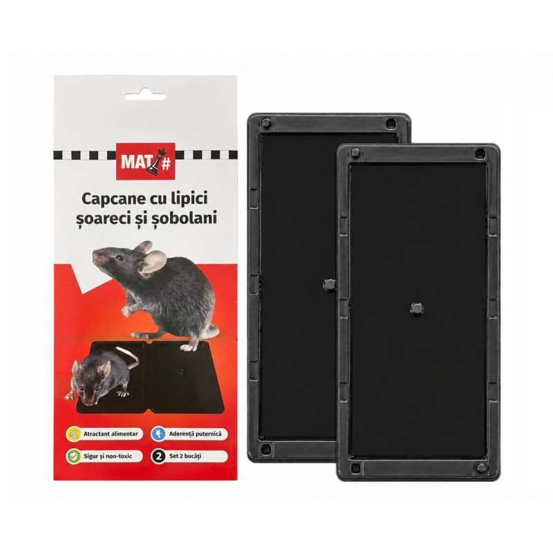 Capcana plastic cu lipici pentru soareci si sobolani MAT# - set 2 buc