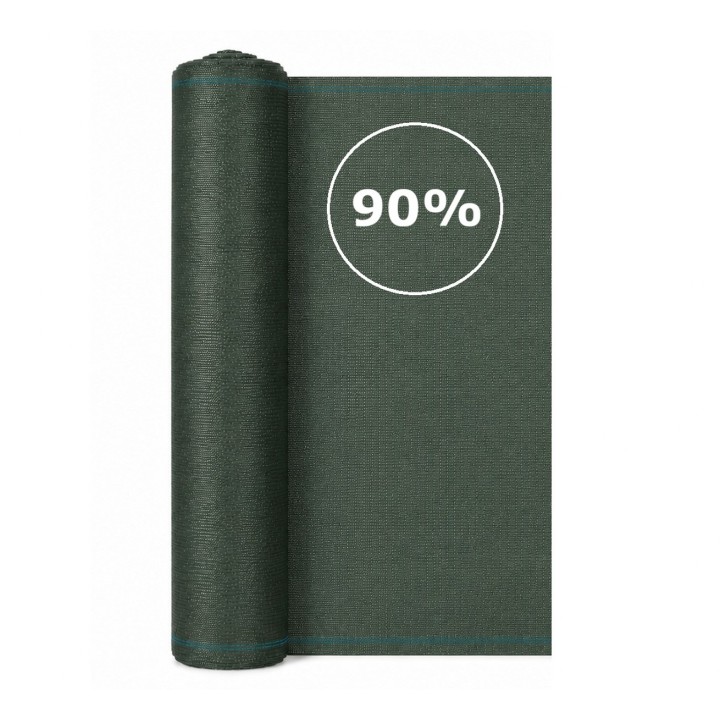 Plasa Umbrire Gard HORTI A-Z, Rola 2 x 50 m, 90% Grad umbrire, Verde, 110 g/m², Tratata UV